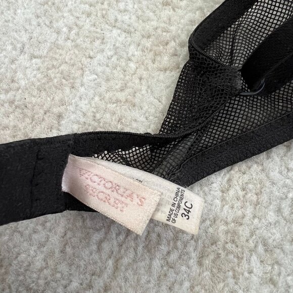 Vintage Y2K 2002 Victoria’s Secret Black Lace Bra 34C - Picture 2 of 7